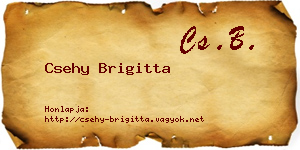 Csehy Brigitta névjegykártya